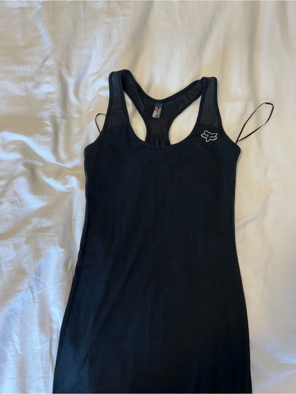 Y2K FOX race back black maxi dress XS - Picture 8 of 9